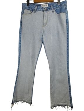 Derek Lam 10 Crosby Denim Gia Mid-Rise Cropped Flare Raw Hem Jeans Sz 29 Women’s